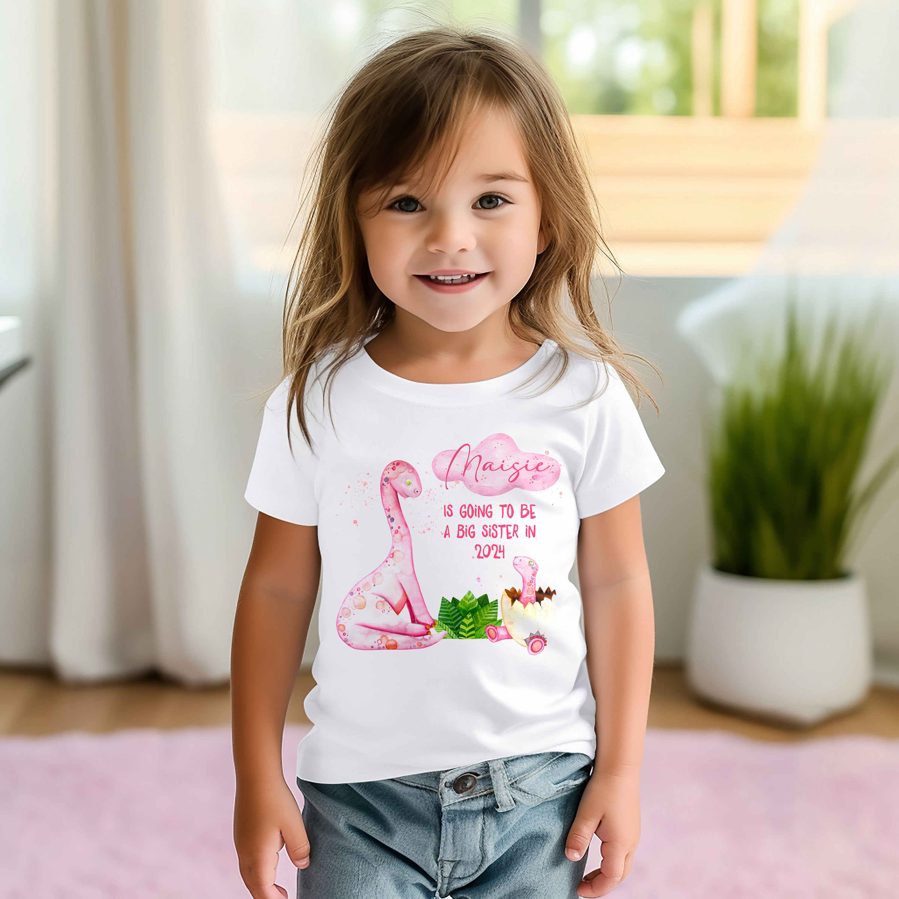 Personalised big sister t shirt hotsell